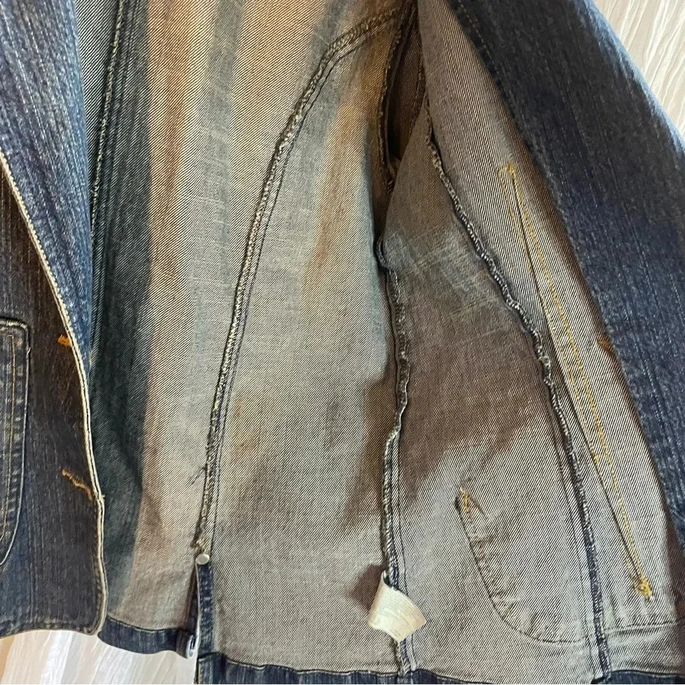 67% OFF❣️Jeanstar Distressed Jean Jacket Blazer-style, M - Picture 7 of 12